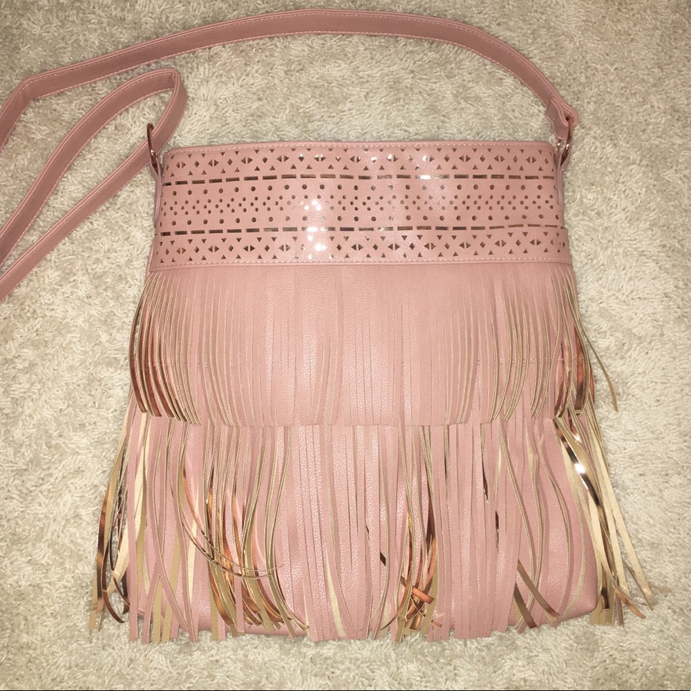 Large Pink/Gold Satchel